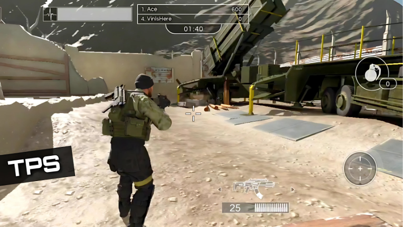 A TPS game, or Third-Person Shooter, is a video game viewed from a third-person perspective