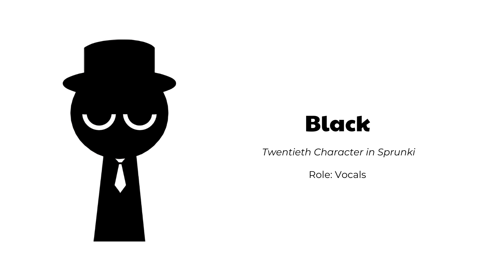 Black - Twentieth Character in Sprunki