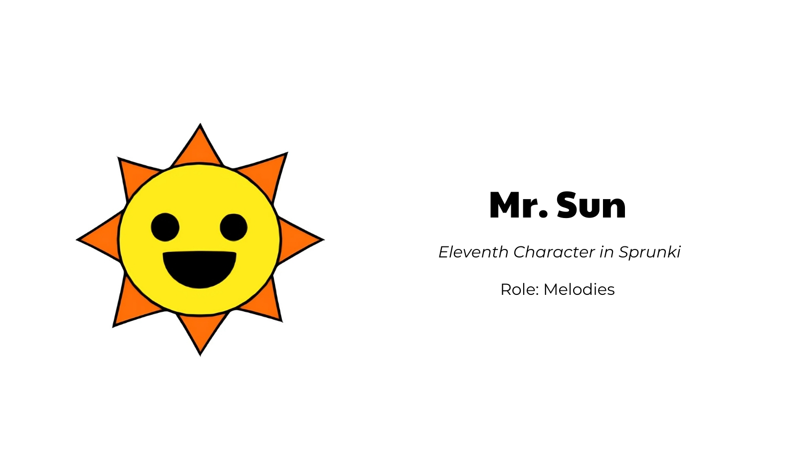 Mr. Sun - Eleventh Character in Sprunki