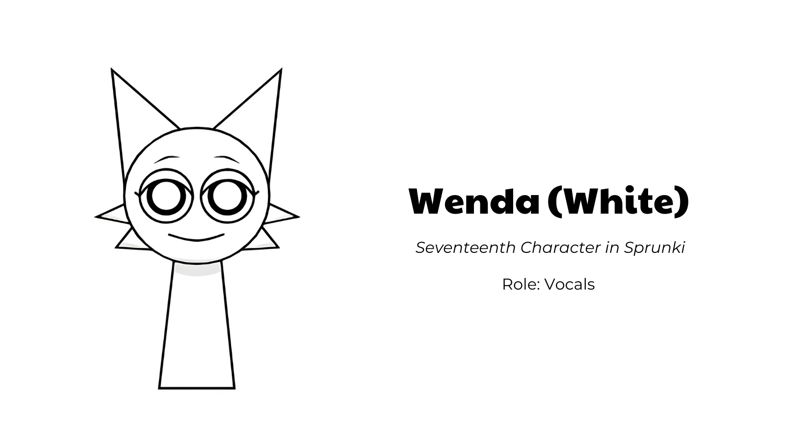 Wenda (White) - Seventeenth Character in Sprunki