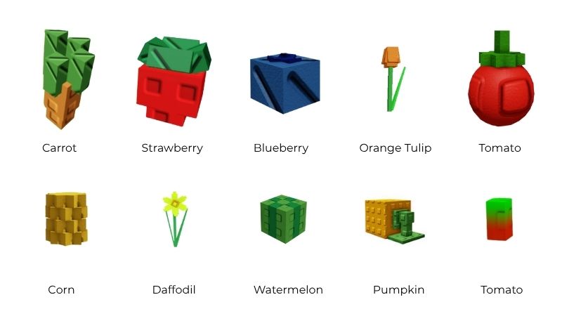 Purchasable Seeds in Grow a Garden