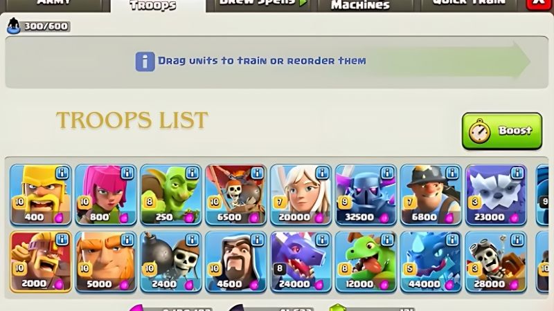 Troops in Clash of Clans