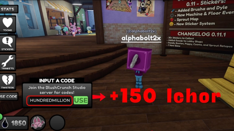 all dandys world codes