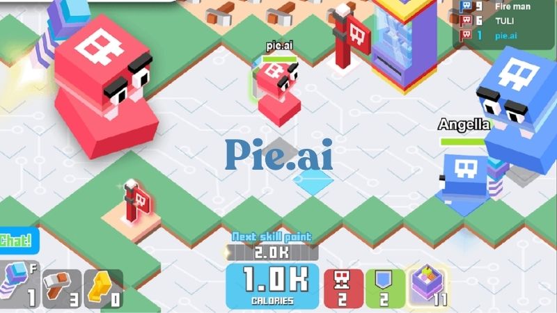 Control a pie, consume items, and outgrow your rivals with fluid physics