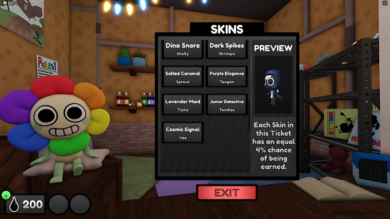 Skin Appearances and Availability in Dandy's World