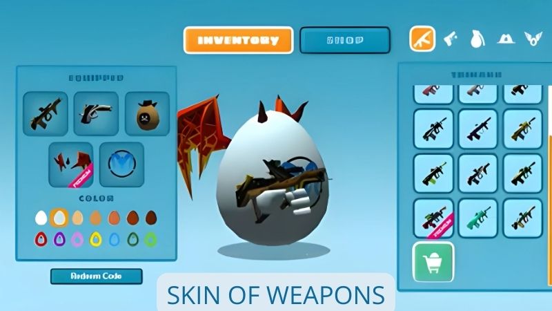 Customize your loadout with unique weapon skins for style and flair
