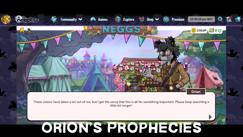 orions prophecies in neopets