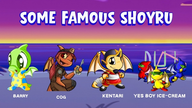 some famous shoyru in neopets