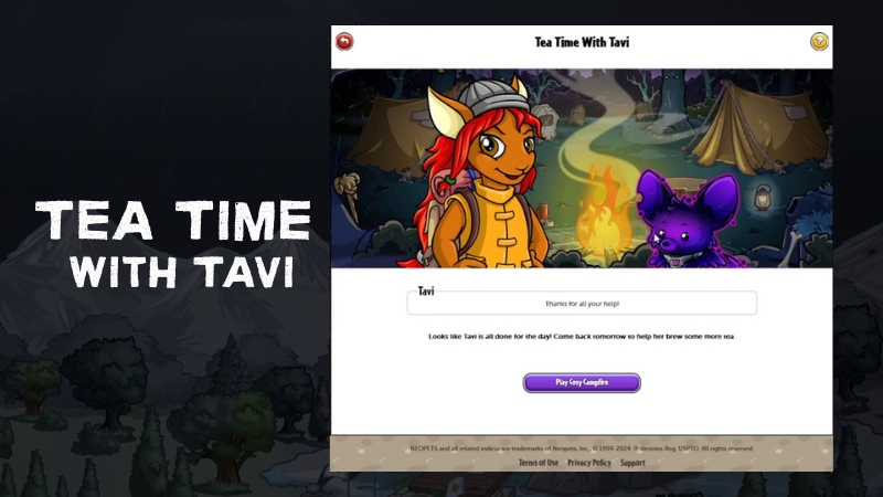 tea time with tavi in neopets